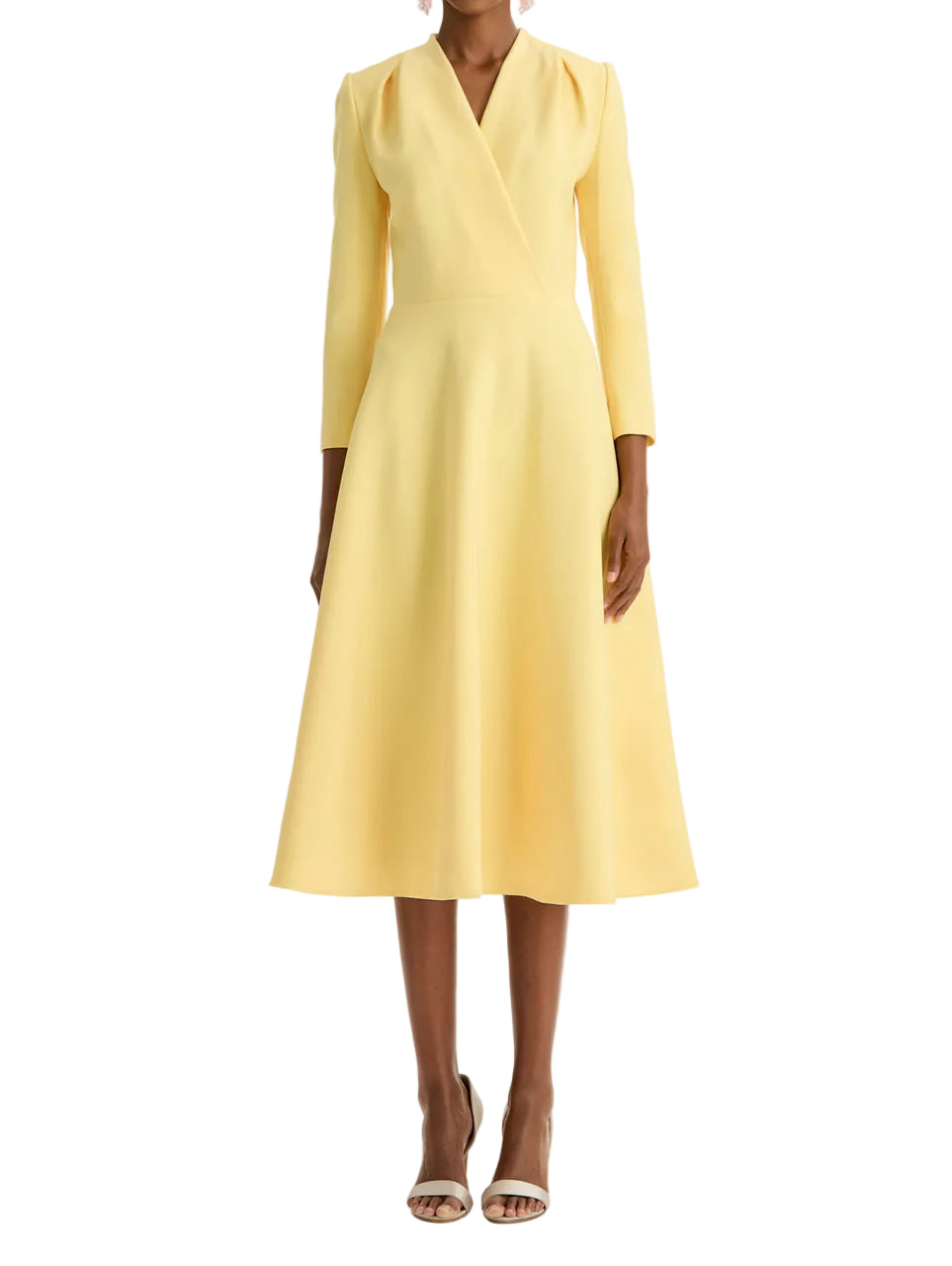 long sleeve midi day dress Three quarter length sleeve midi day dress – Gito Stores
