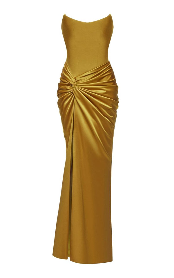 chinese dress ladies Kashia Draped Satin Maxi Dress Wine | Wedding Guest Dress | Draped Skirt