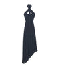 Asymmetric ruched dress with wrap effect