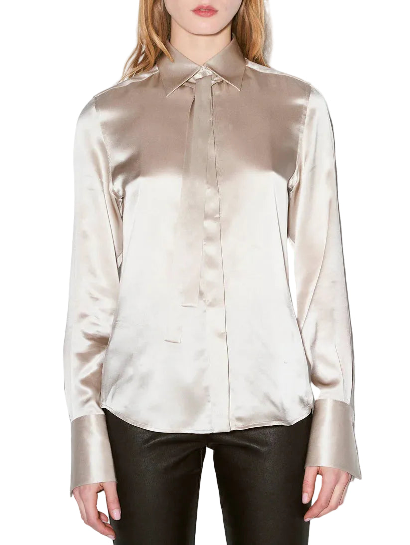 D1402HCA Silk satin pussy bow blouse – Gito Stores