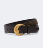 Embroidered leather belt