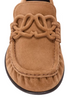 Double L suede loafers
