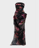Strapless printed organza long dress