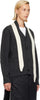 Wool knit tie cardigan