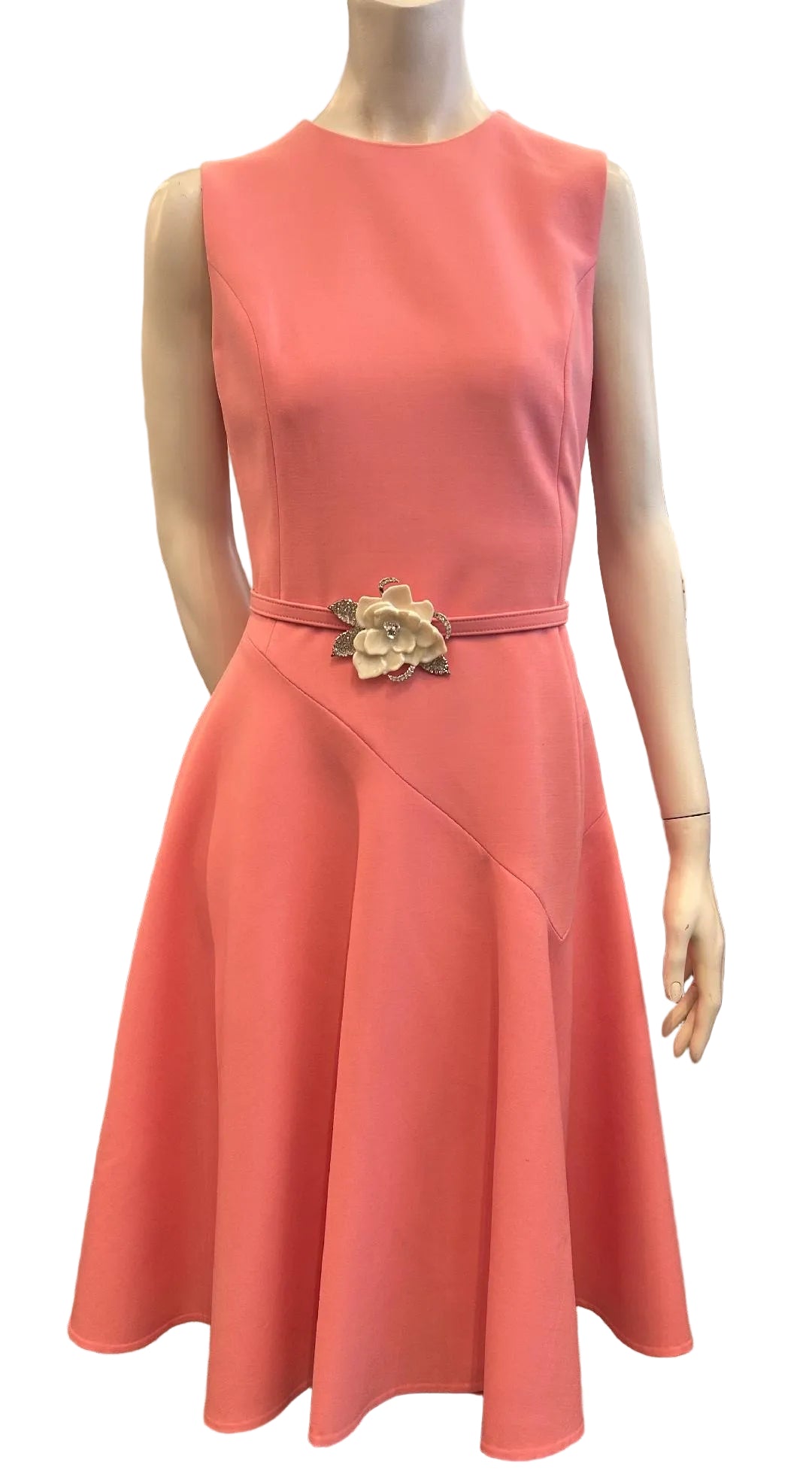 coral dress and black shoes Free People Movement: Never Better Dress in Neon Coral