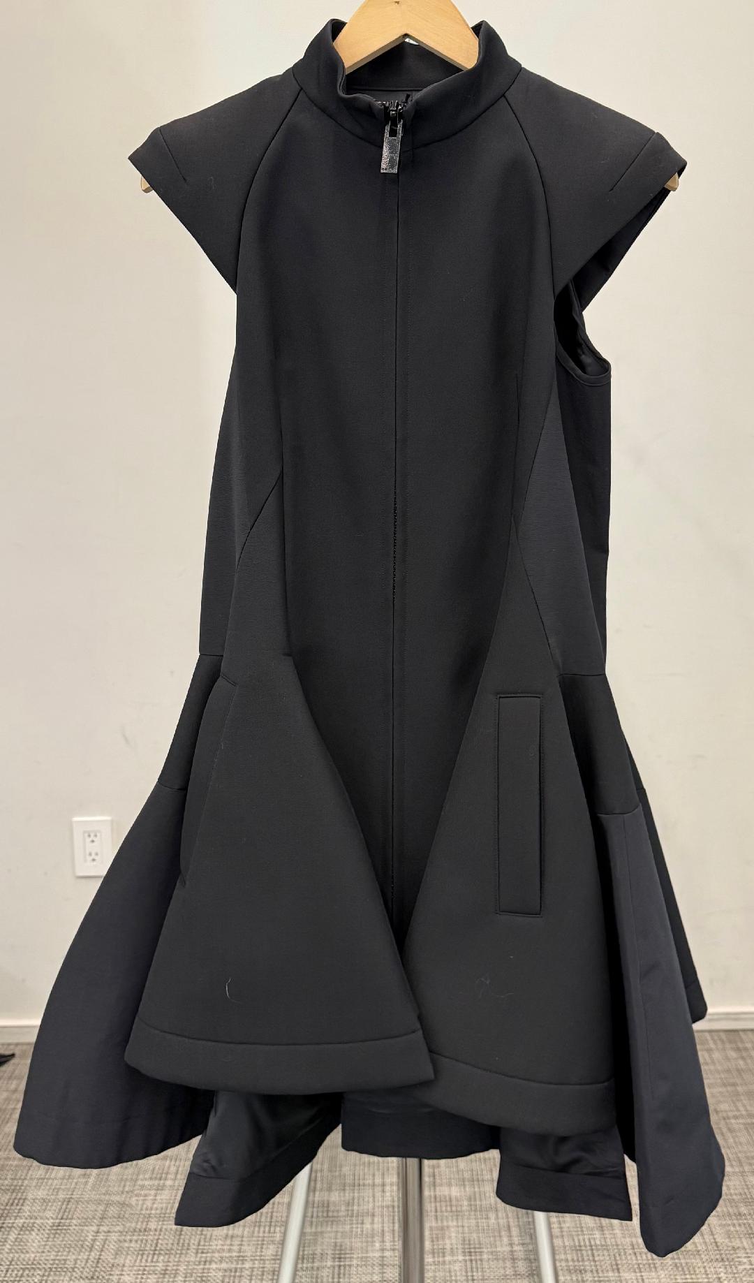 sacaiサカイ★ブラック Grosgrain スコート sacai - sacai サカイ コート（その他） 1(S位) 黒 【古着